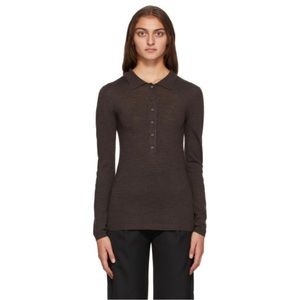 Toteme Millana merino wool polo top